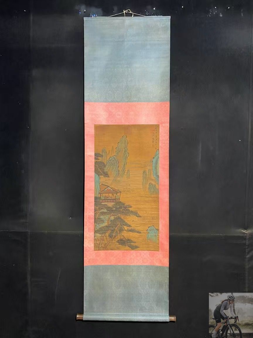 渡辺華山牛と人物の水墨画 掛軸A429 2025年最新】墨画の人気