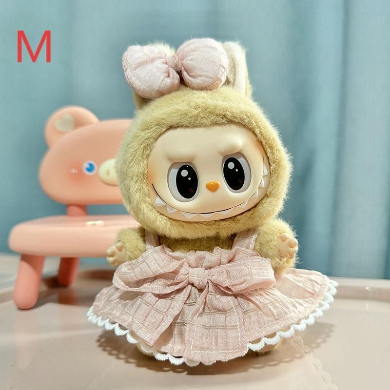 新品2点セット ワンピースlabubuラブブぬいぐるみ服17cm着せ替え着ぐるみ 新品2点セット ワンピースlabubuラブブぬいぐるみ服17cm着せ替え