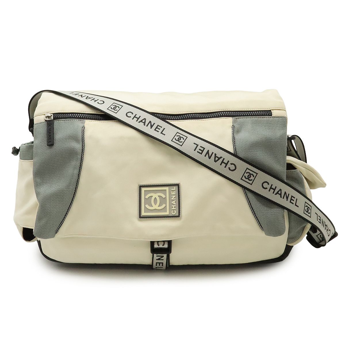 CHANEL シャネル ココマーク スポーツライン ショルダーバッグ 白 