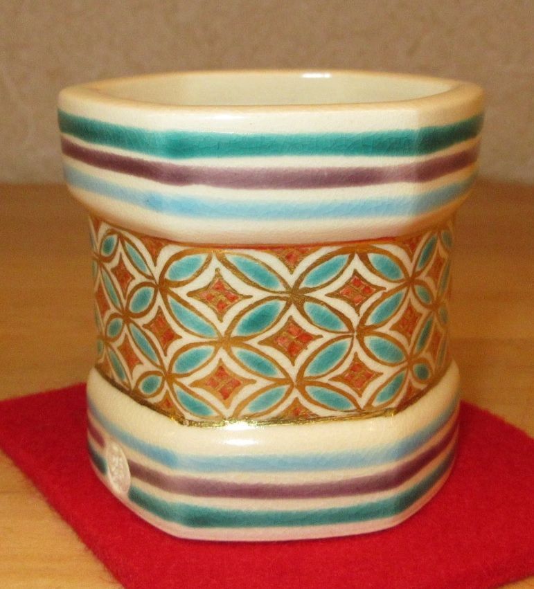 送料込【逢絢亭】茶道具 菓子鉢 高台鉢 美濃焼 織部 加藤芳右衛門 共箱入り 逢絢亭】茶道具 菓子鉢 高台鉢 美濃焼 織部 加藤芳右衛門 共