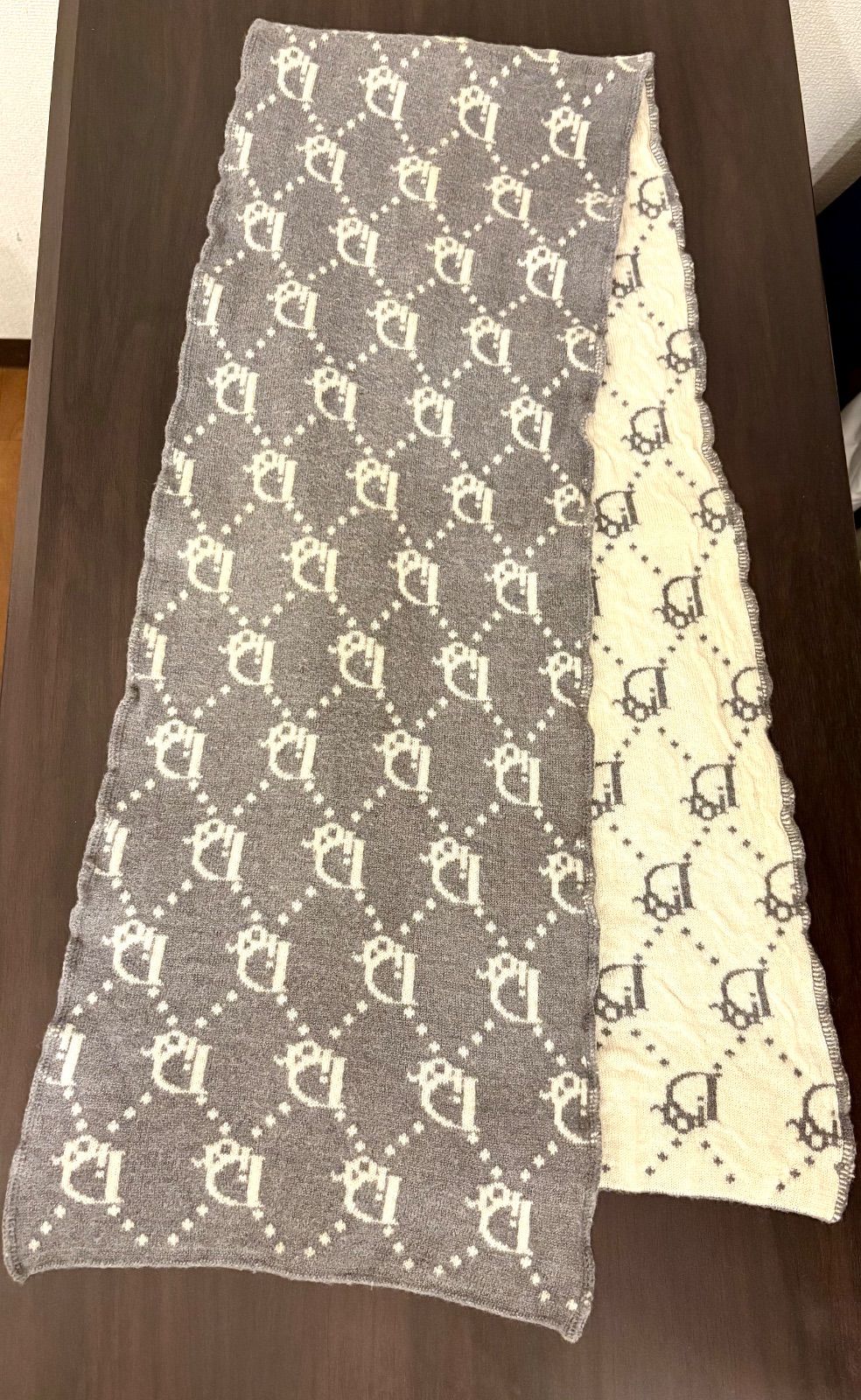 Christian Dior トロッター オブリーグ柄 マフラー