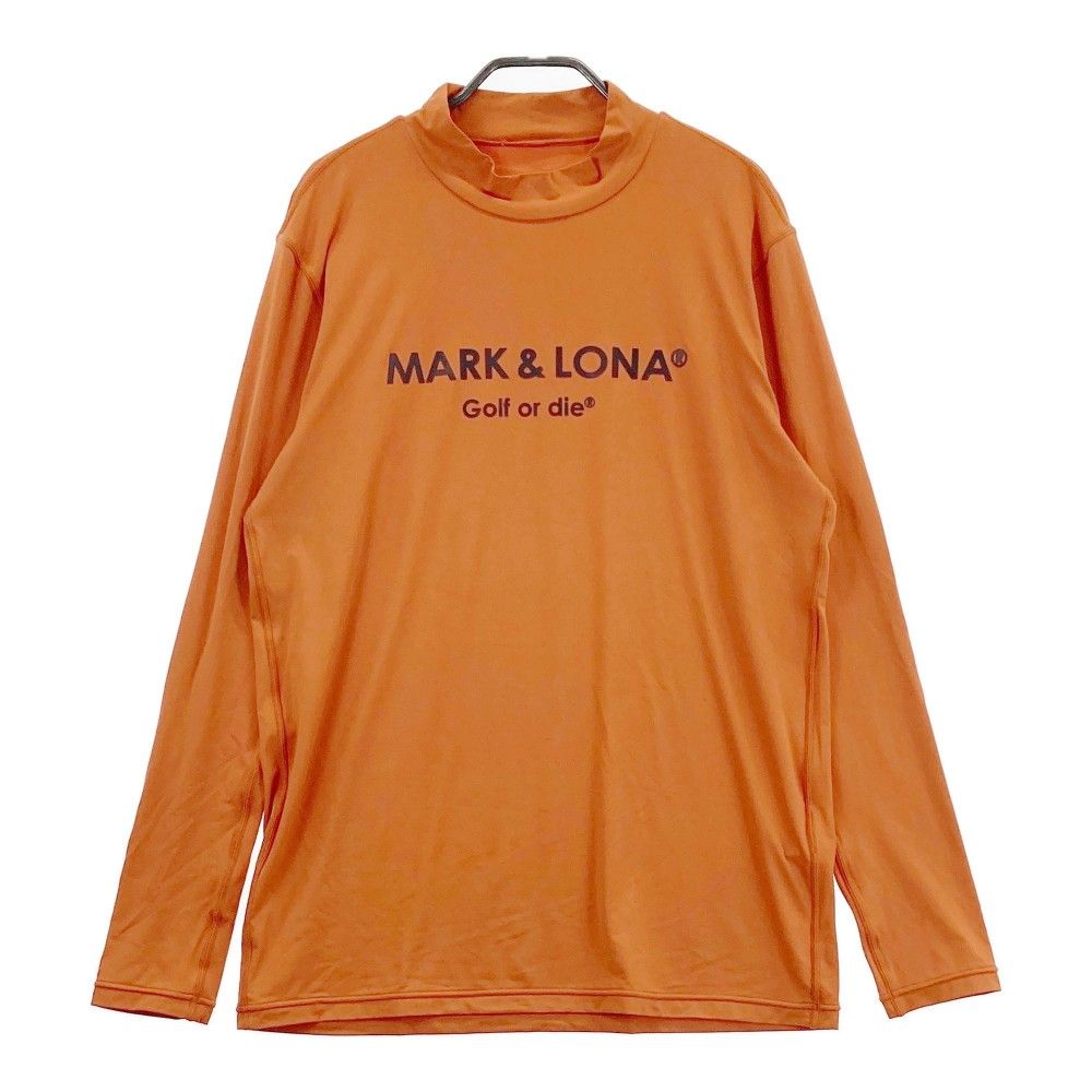 サイズ 50 MARK-LONA マークアンドロナ ハイネック 長袖 インナーTシャツ オレンジ系 240101463087 ゴルフウェア メンズ ストスト