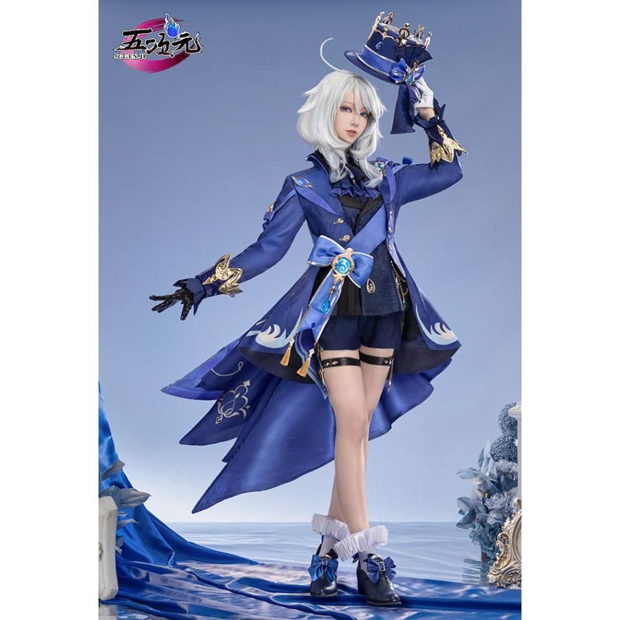 ♥ 猫屋小舗 原神 コスプレ フリーナ ウーシア 水神 衣装 ウィッグ 鞋 武器 追加可