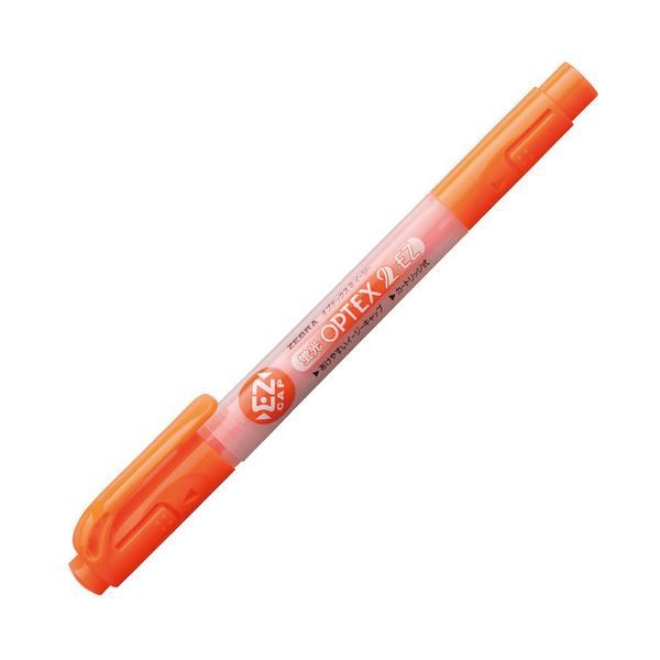 (まとめ) ゼブラ 蛍光オプテックス2 EZ オレンジ WKT11-OR 1本 