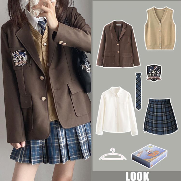 スーツ 女子高生 制服 6点セット 女の子 入学式スーツ ブレザー リボン
