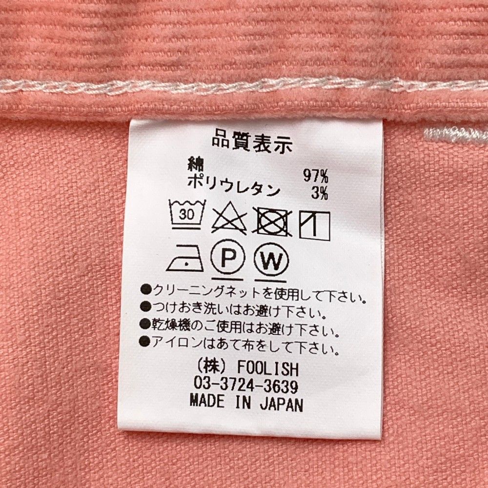 サイズ：S ROUGH&amp;SWELL ラフアンドスウェル  コーデュロイ ストレッチ ハーフパンツ  ピンク系 [240101439374] ゴルフウェア メンズ ストスト ROUGH&SWELL ラフアンドスウェル コーデュロイ ストレッチ