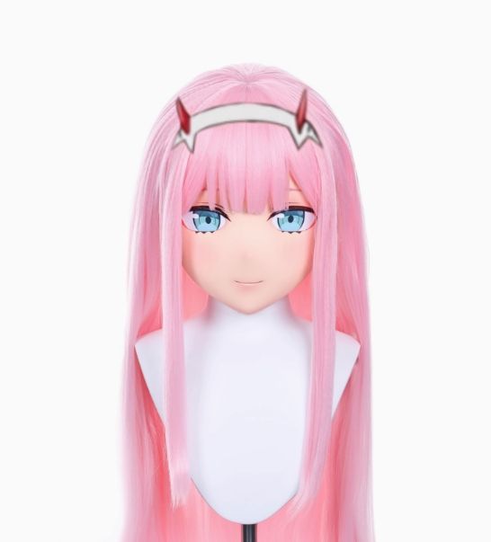 全頭マスク カツラ付き ロック付き NO.403 衣装付き ドール ヘッドロリータ人形 コスプレ 変身 仮装 着ぐるみ kigurumi 二次元
