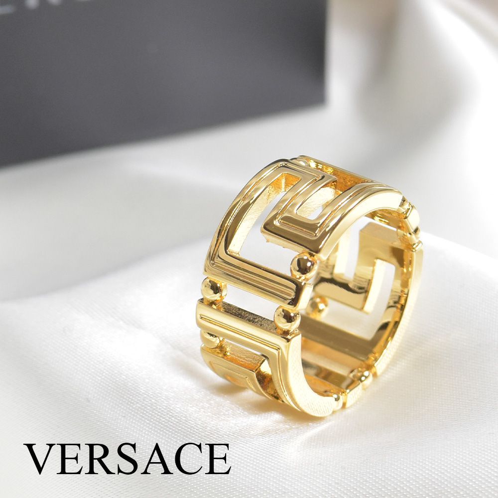 VERSACE ゴールドグレカ リングメンズ 指輪 DG57594 - メルカリ