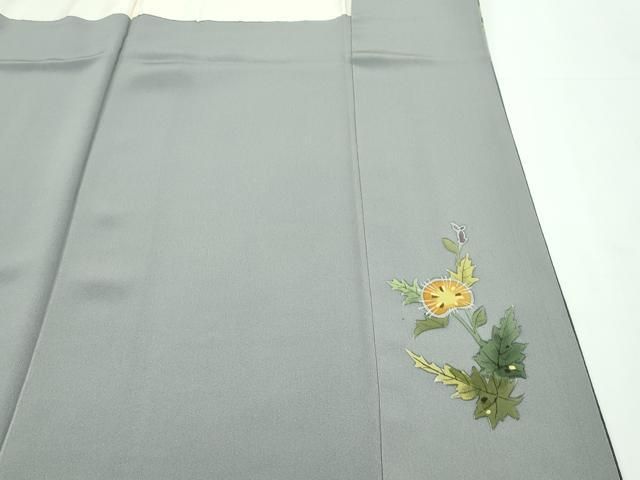 平和屋本店□極上 本加賀友禅作家 木村雨山 訪問着 ザクロ 草花文 暈し  