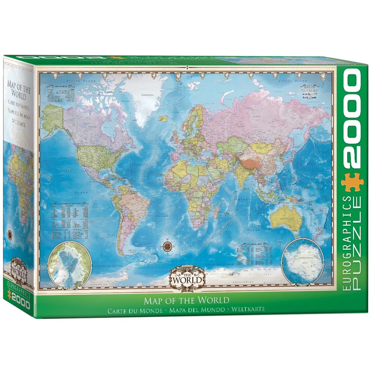 【人気商品】ユーログラフィックス2000ピース ジグソーパズル 世界地図8220-0557