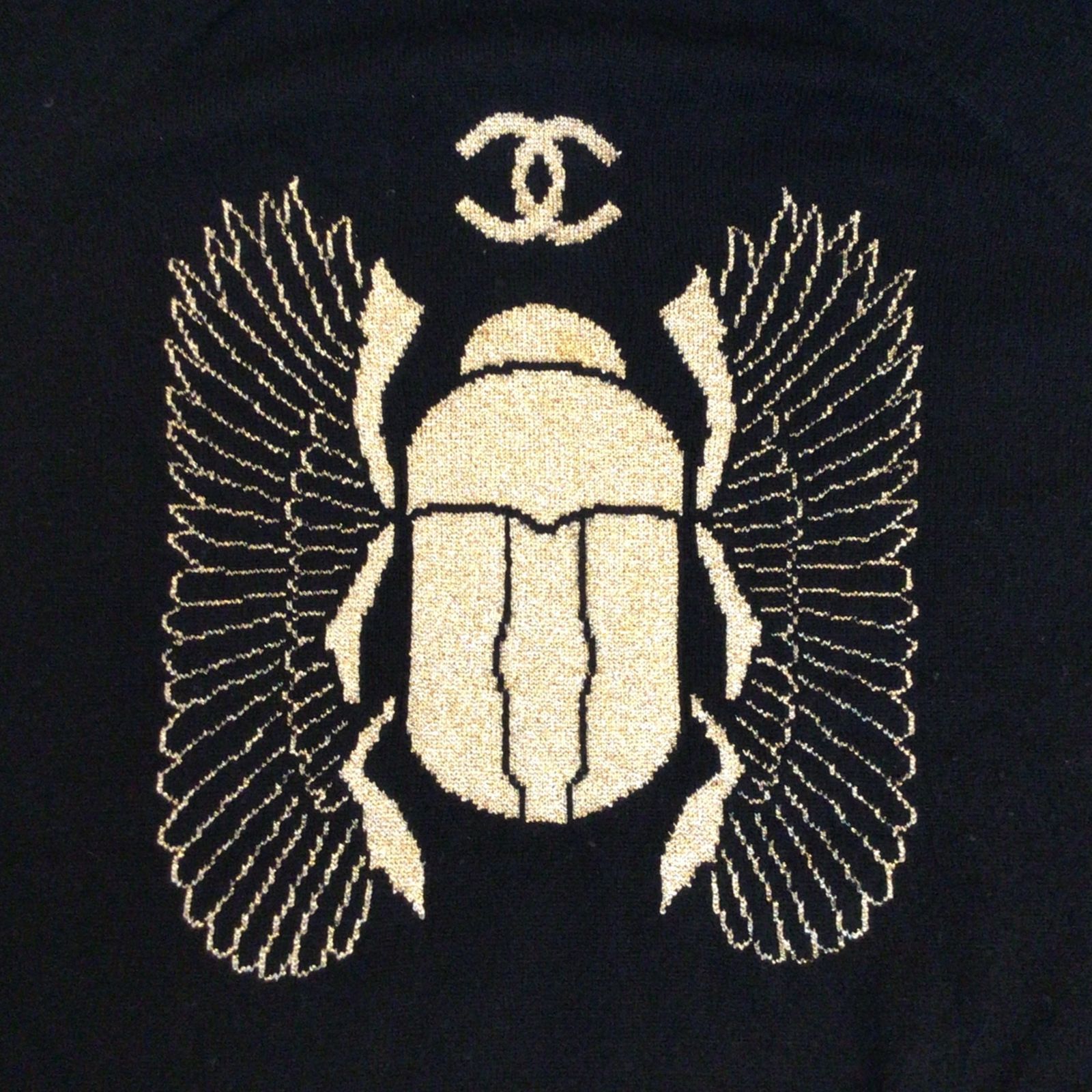 シャネル　CHANEL ヴィンテージ　セーター　カシミア　デカロゴ　ロゴマーク シャネルCHANEL ヴィンテージセーターカシミアデカロゴロゴマーク