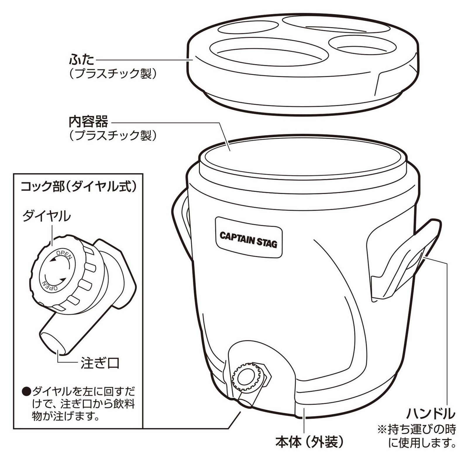 スポーツドリンク対応 ウォータージャグ