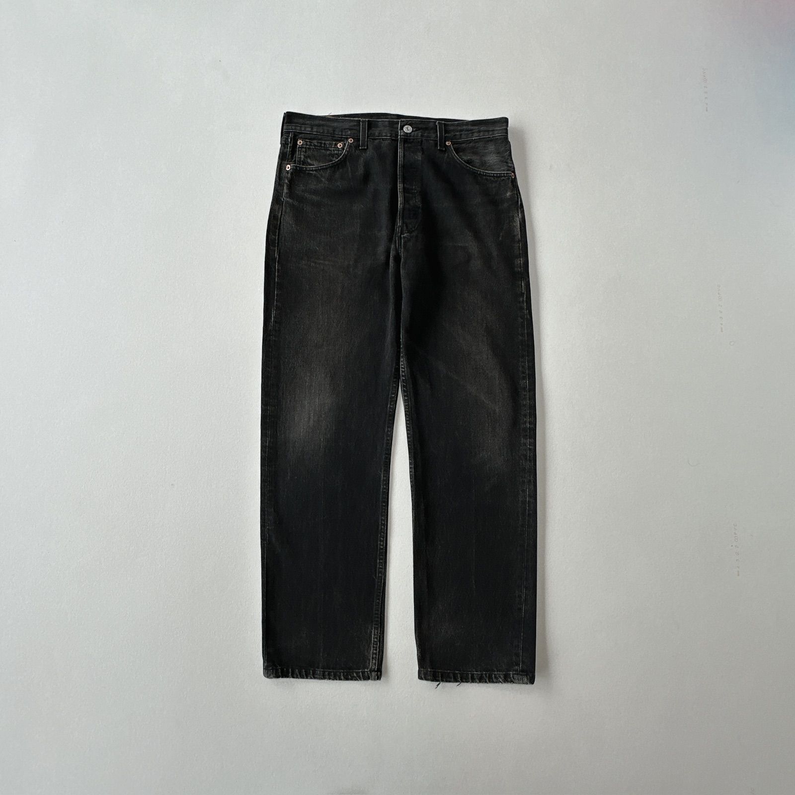 90s ユーロ リーバイス501 ブラック 後染め イギリス製 刻印299 Levi 