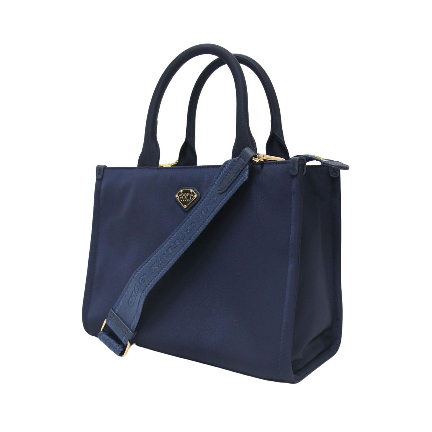 美品】COCOCELUX GOLD ココセリュックスゴールド バッグ ネイビー 紺 