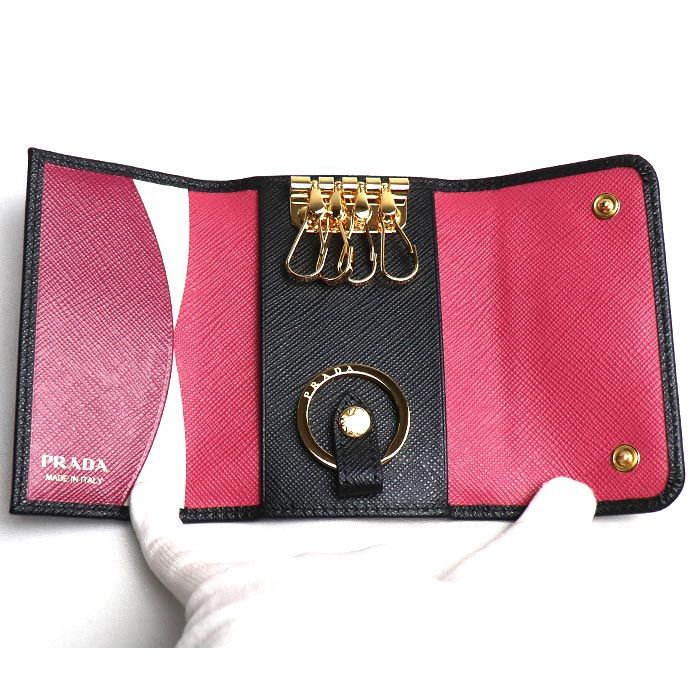 国内直営店【PRADA サフィアーノマルチカラー キーケース