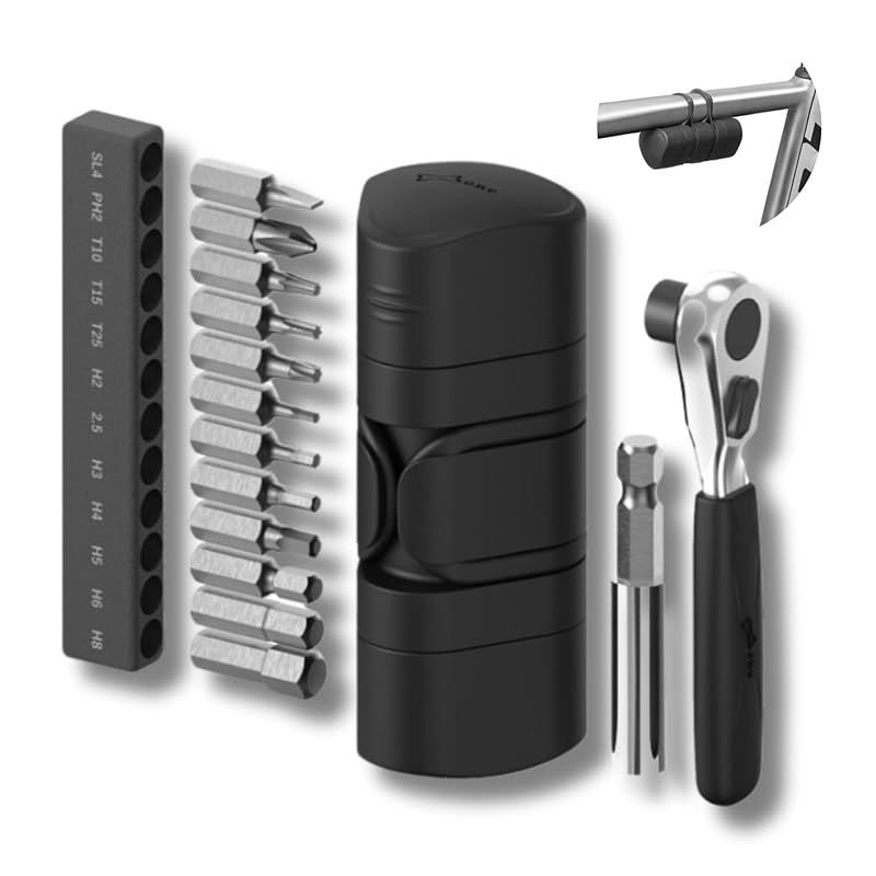 新登場 Bone 自転車マルチツール 自転車工具セット 自転車用携帯ツール 六角レンチ ソケット ラチェットレンチ 持ち運び便利 ロードバイク MTB クロスバイク - Bike Portable Tool Kit - Lite 1