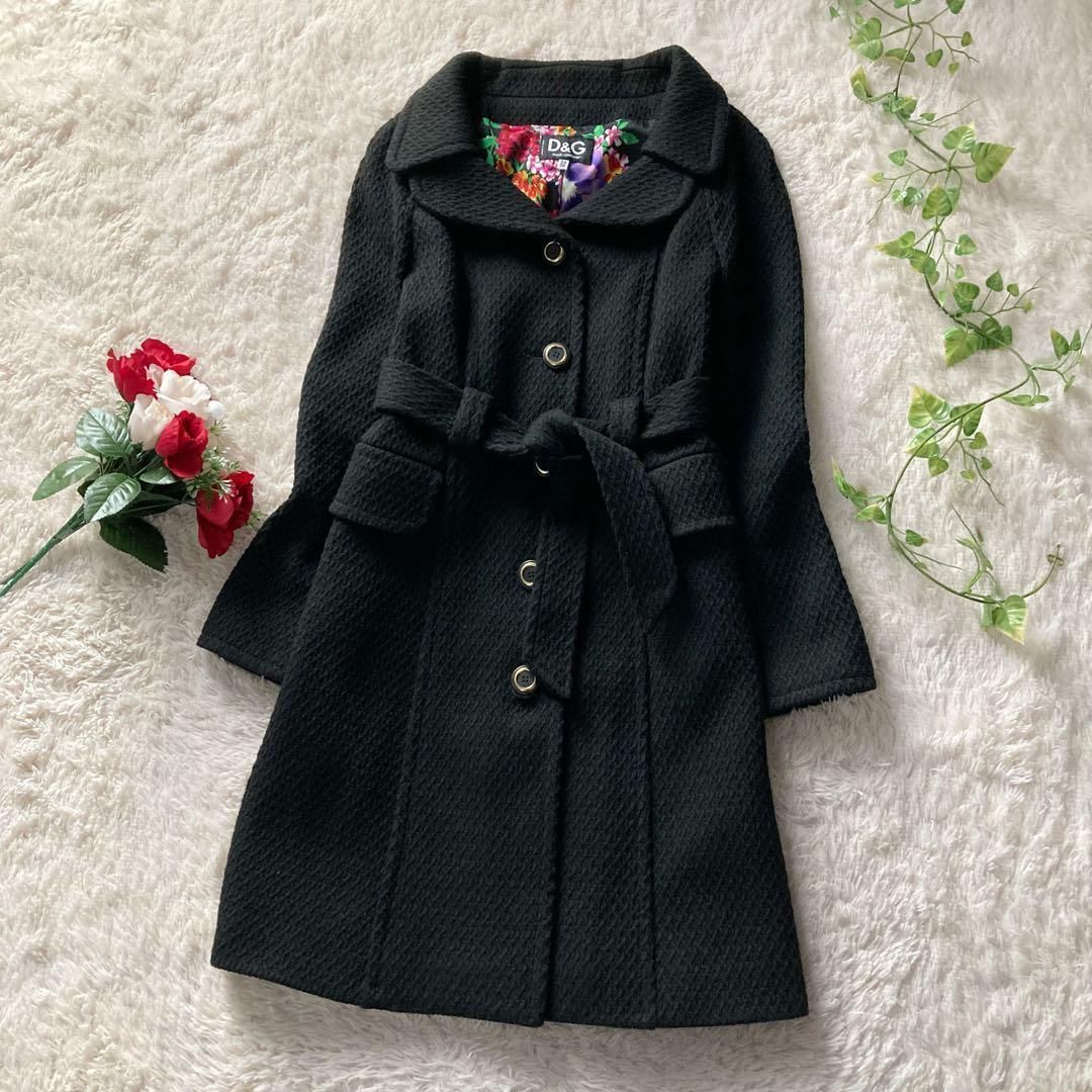 D&G ウールコート　黒　38サイズ美品 DOLCE&GABBANA（ドルチェアンドガッバーナ）その他 黒 サイズ:36(XS位