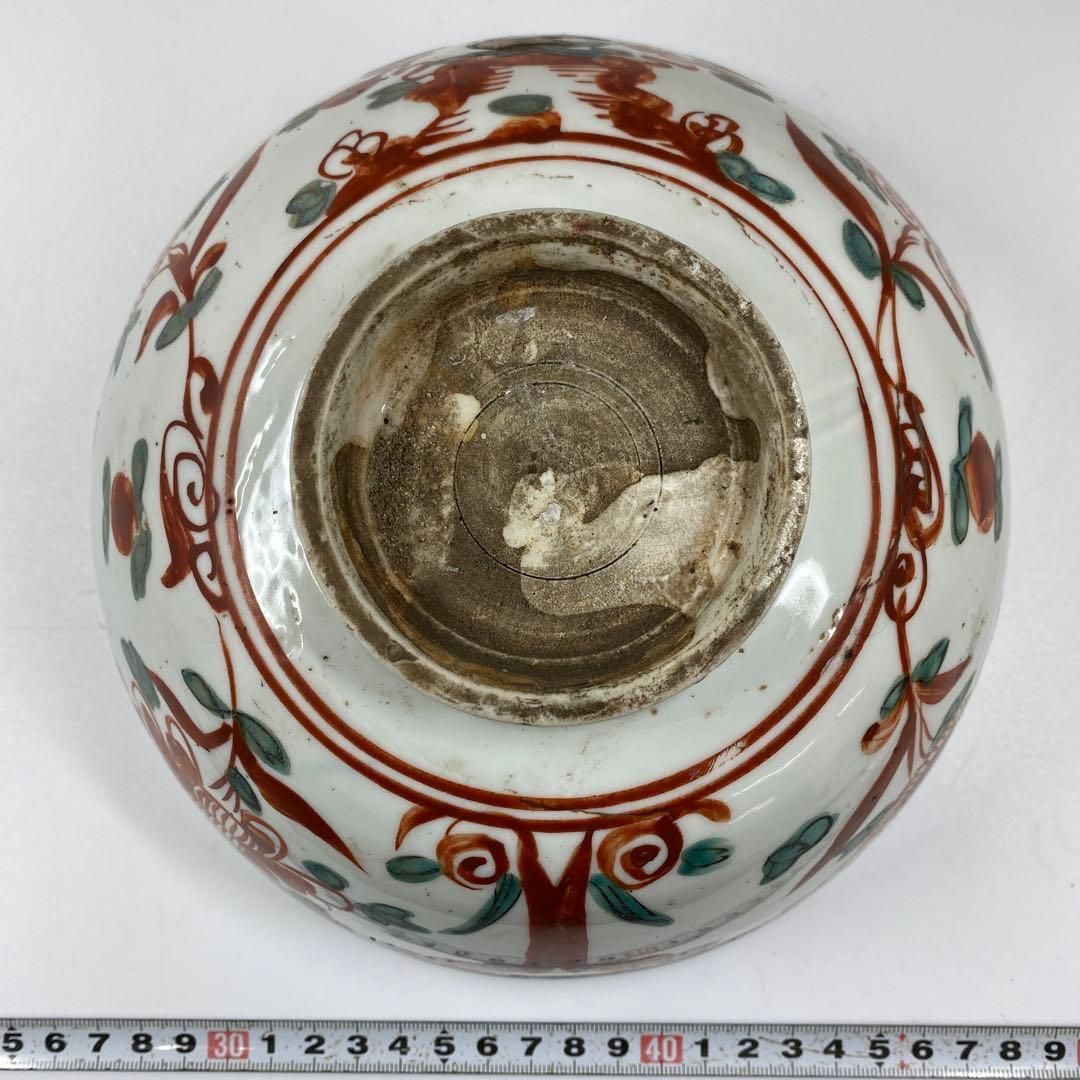 中国明時代　呉州赤絵大鉢　木箱付　口径21.3㎝　東Y6-1024☆2Fトヒサ 中国明時代 呉州赤絵大鉢 木箱付 口径21.3㎝ 東Y6-1024☆2Fトヒサ
