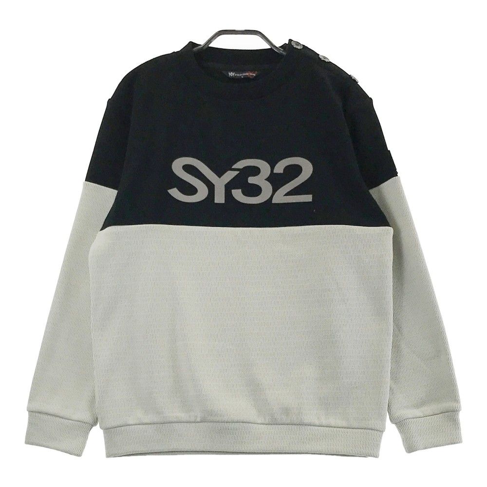 サイズ：L SY32 BY SWEET YEARS GOLF エスワイサーティトゥ SYG-23A01 スウェット 裏起毛  ブラック系 [240101419607] ゴルフウェア メンズ ストスト サイズ：L SY32 BY SWEET YEARS GOLF エスワイサーティトゥ SYG