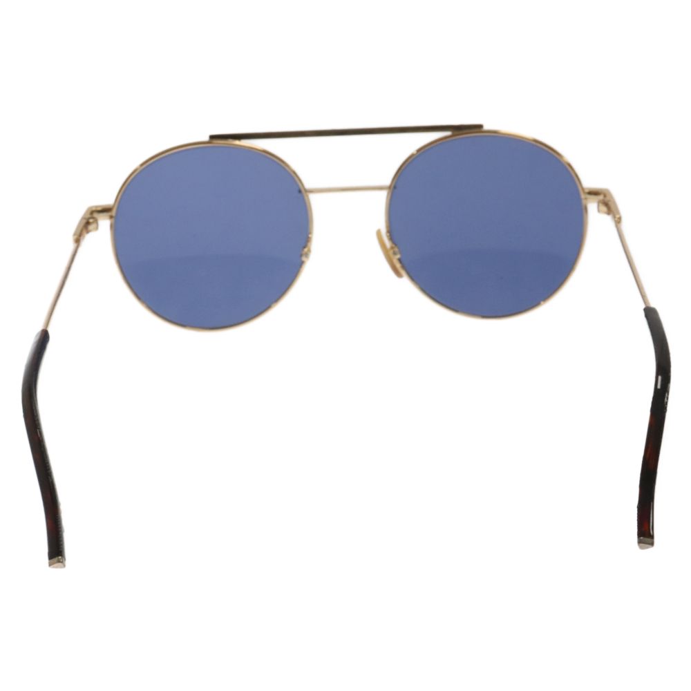 FENDI (フェンディ) ツーブリッジ サングラス ネイビー/ゴールド