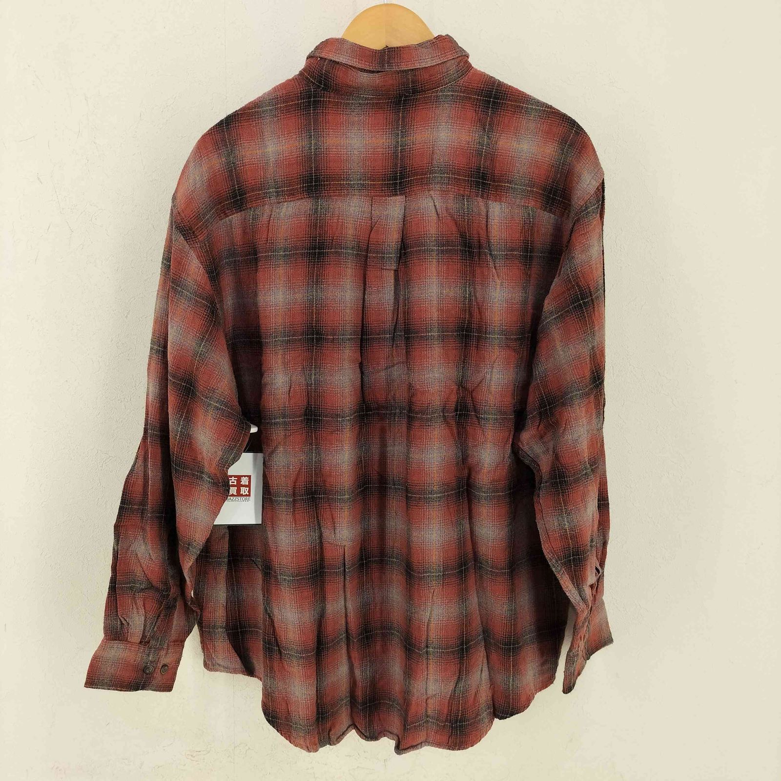 古着 80's ARROW アロー オンブレ チェック シャツ 美品 60s 70s ARROW オンブレチェック 長袖レーヨンシャツ