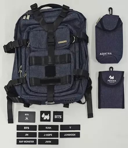 雑貨　BTS(防弾少年団) TRAVEL EDITION：BACK PACK(リュック) デニム Sサイズ 「BTS×AGATHA」 Amazon.co.jp: BTS X Agatha Travel Edition Canvas Backpack