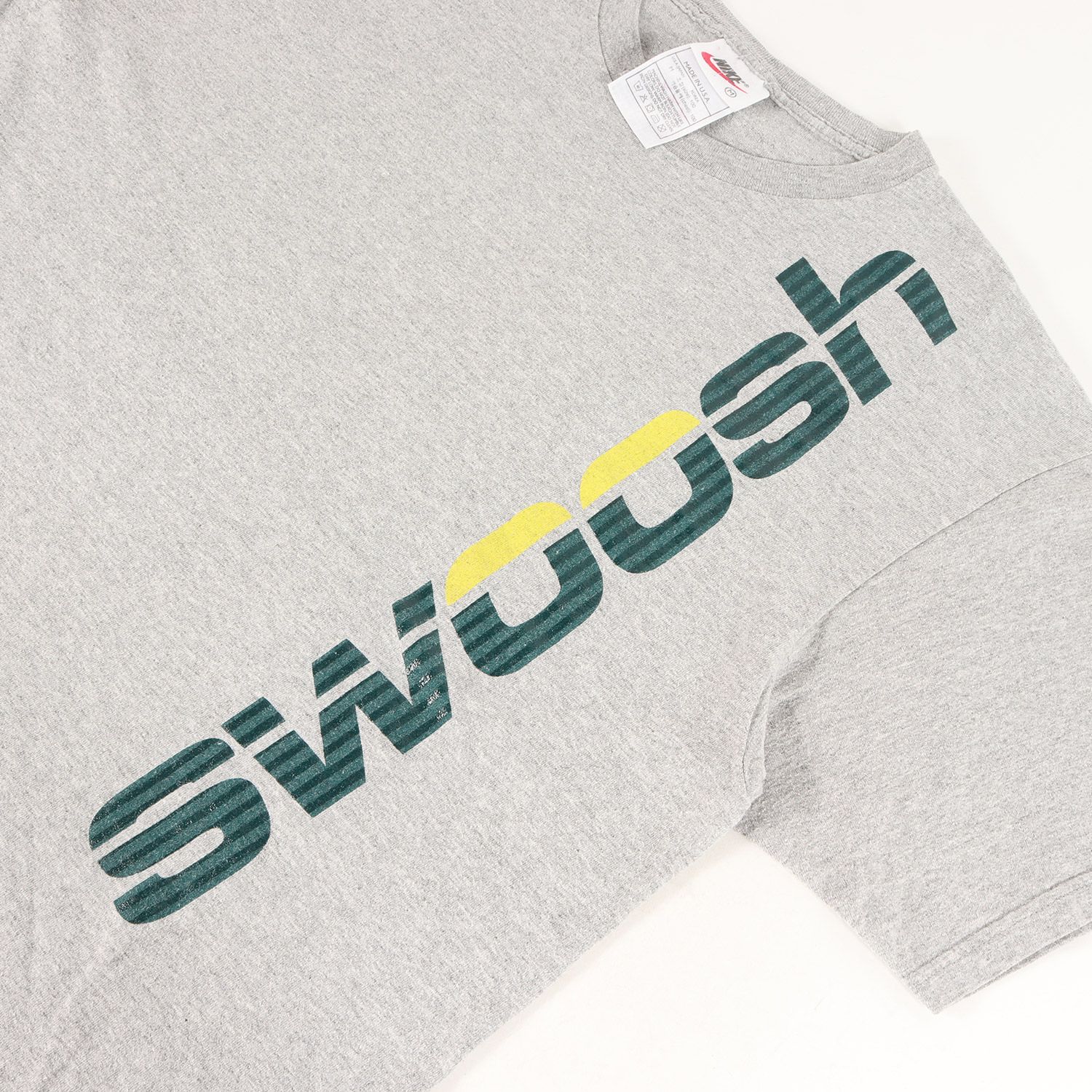 NIKE ナイキ Tシャツ サイズ:M 90s 白タグ swooshロゴ クルーネック