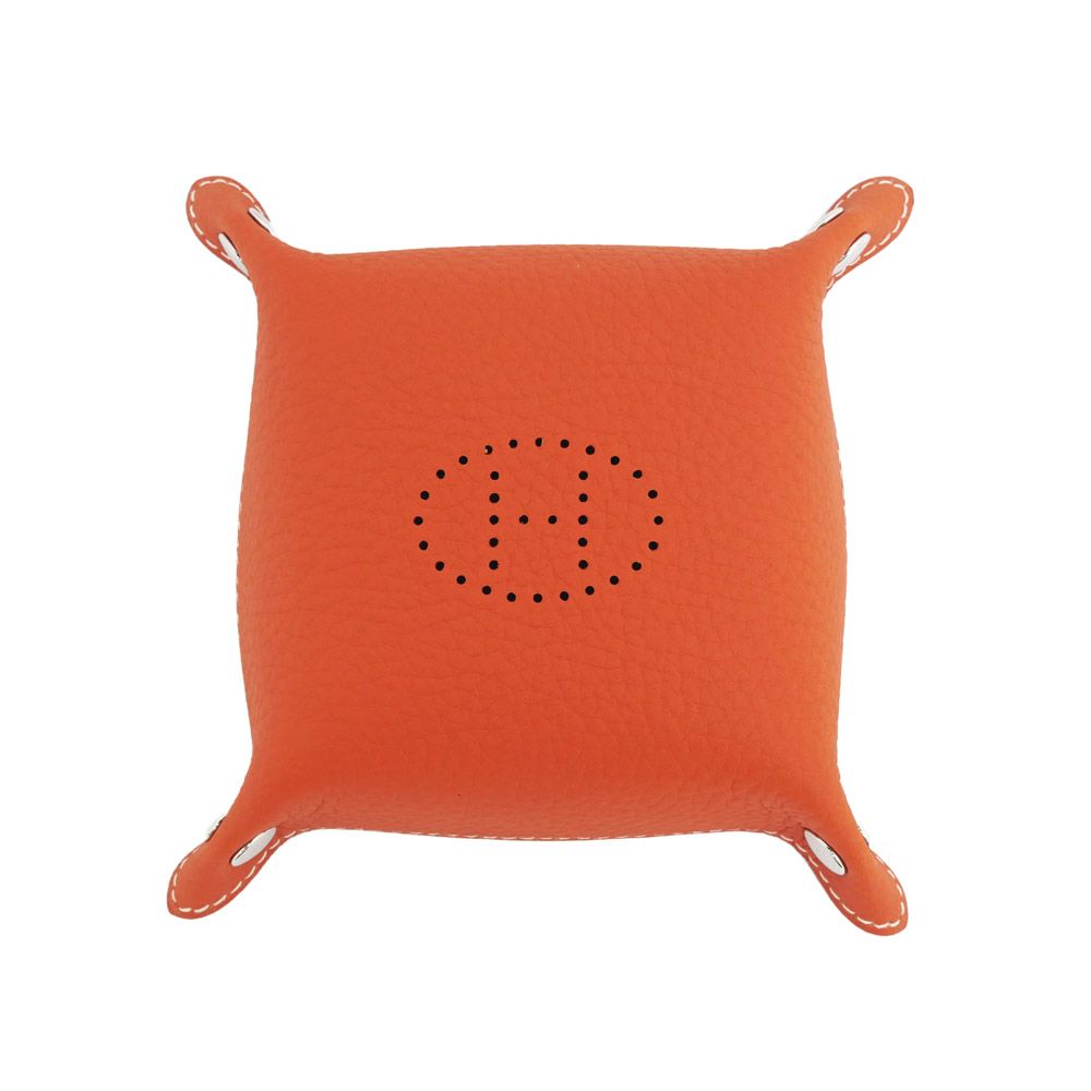 Hermès オレンジ レザー トレイ Hermès オレンジ レザー トレイ - メルカリ