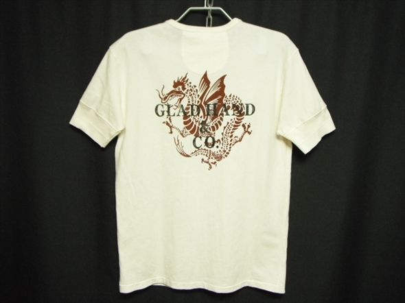 良品GLAD HAND×FULLCOUNT グラッドハンド フルカウント ヘンリーネック 半袖Tシャツ Lサイズ