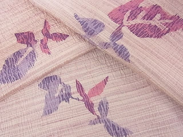 平和屋着物○上質な紬 舞花文 正絹 逸品 未使用 AAAV7136zg