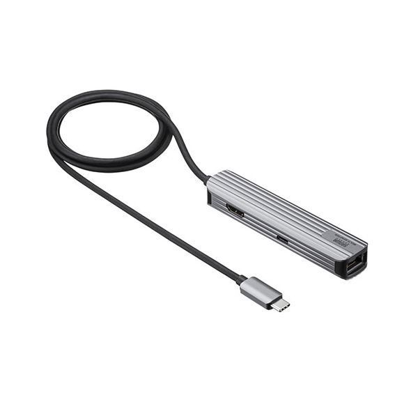 サンワサプライ USB Type-Cマルチ変換アダプタ HDMI LAN付 USB-3TCHLP7S-1