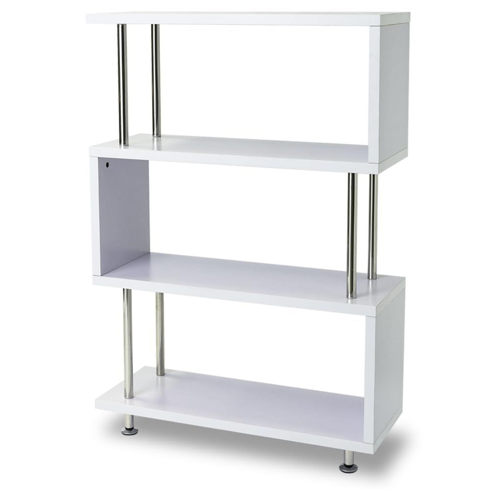 新着商品 ホワイト 耐荷重60㎏ 幅80×奥行29.5×高さ116cm 4段 S字 パイプ 下駄箱 靴箱 SRK-8312 オープンラック 収納 ディスプレイラック 本棚 アイリスプラザ