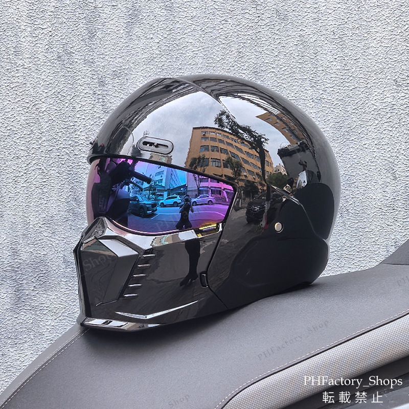オートバイヘルメット ヘルメット フルフェイスヘルメット シールドヘルメット 2way DOT認証 バイクヘルメット 軽量 耐久性 安全性 通気性 シールド色選択可 男女兼用 ライトブラック A121