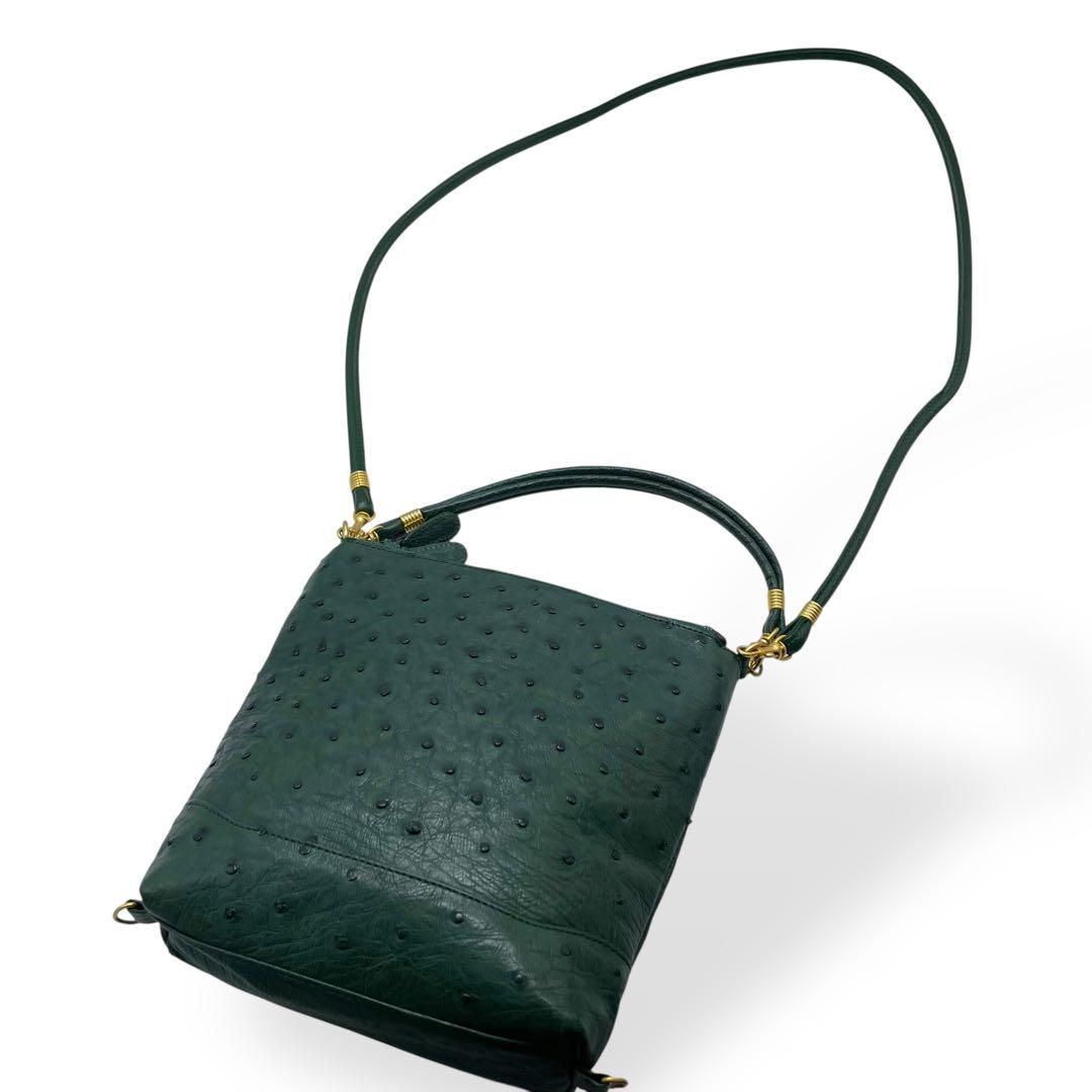 【美品】リアル オーストリッチ 2way ショルダーバッグ グリーン JRA Amazon.co.jp: オーストリッチ 2WAY ショルダーバッグ