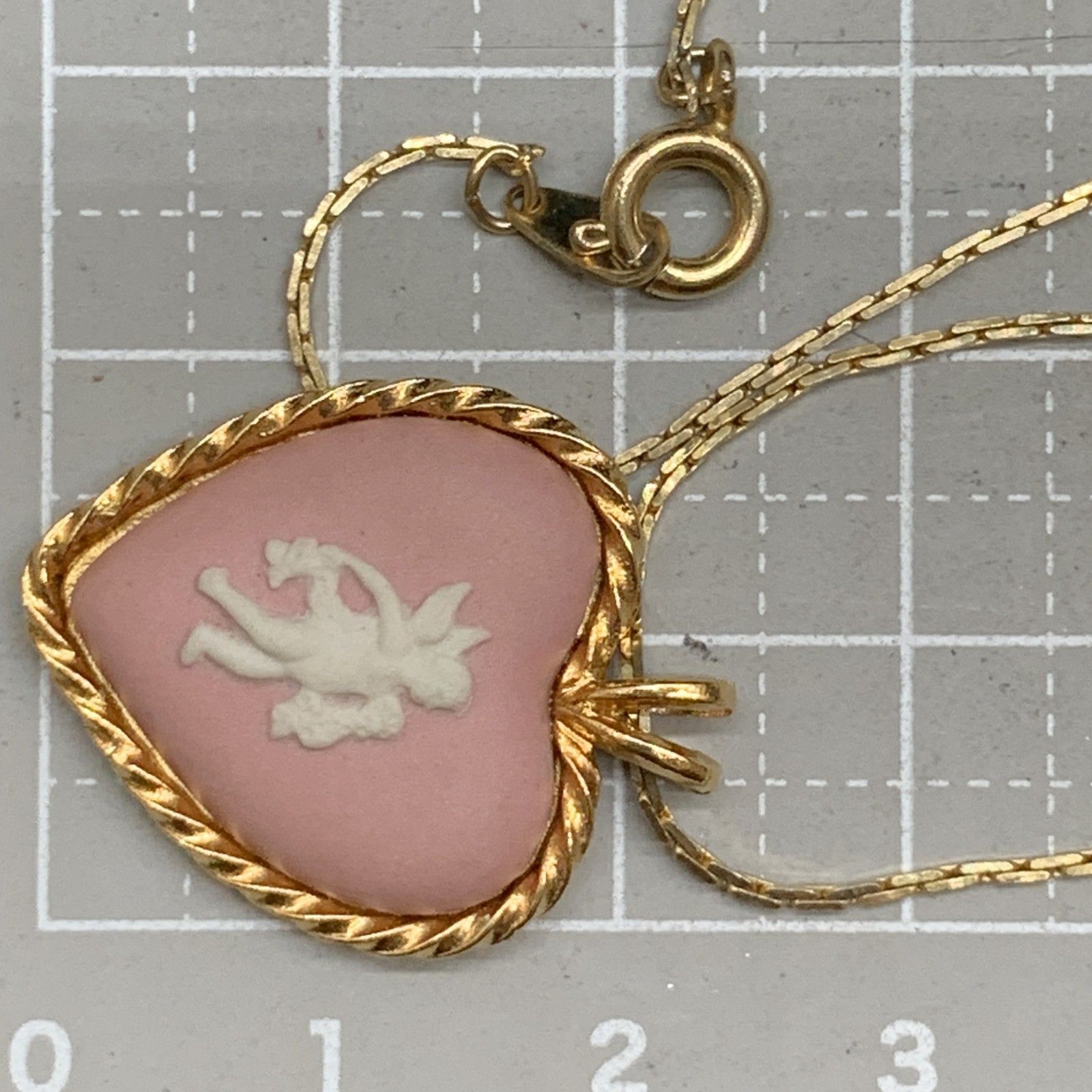 M378ウェッジウッド ピンクカメオ ハートフレームトップ ネックレス 天使 ジャスパーピンク ペンダント レディース アクセサリー   M378ウェッジウッド ピンクカメオ ハートフレームトップ ネックレス