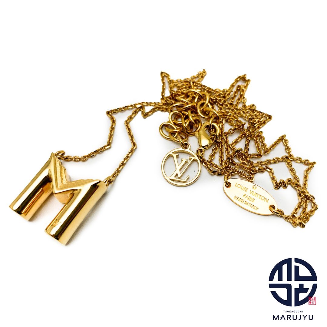 LOUIS VUITTON ルイヴィトン LV&ME M イニシャル ネックレス M61068 GP  