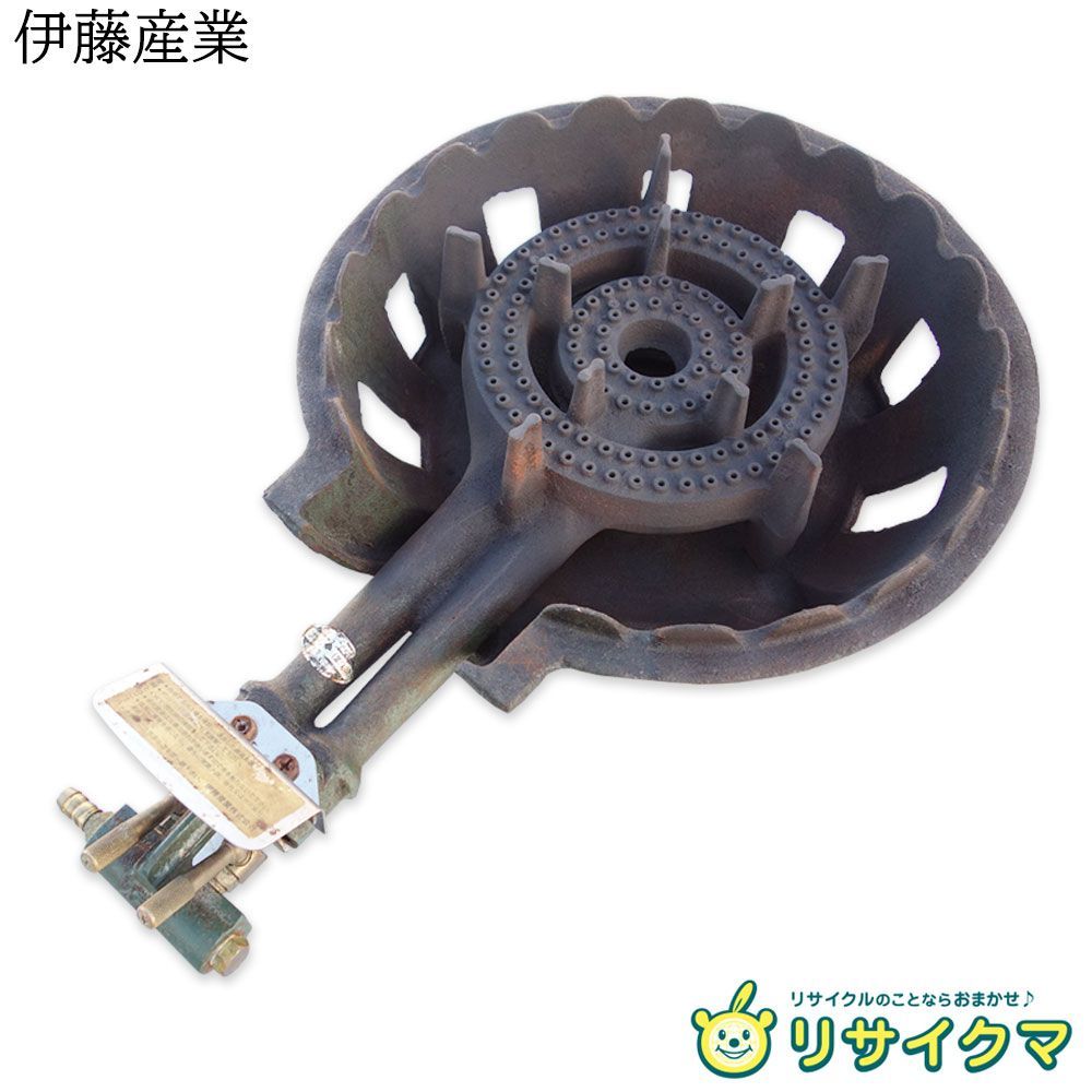 M▽伊藤産業 鋳物コンロ 業務用 ガスコンロ LPガス プロパンガス 卓上 厨房 1口 31667