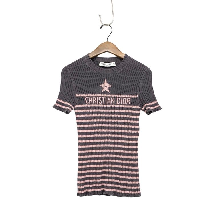 DIOR ショートスリーブ コットン セーター ディオール(Dior)ディオール ディオールシグネチャー ショート