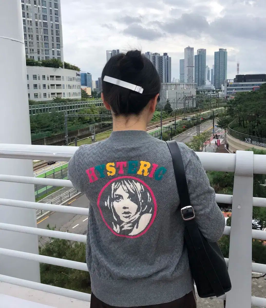 HYSTERIC GLAMOUR ヒステリックグラマー プリンティング ニットカーディガン