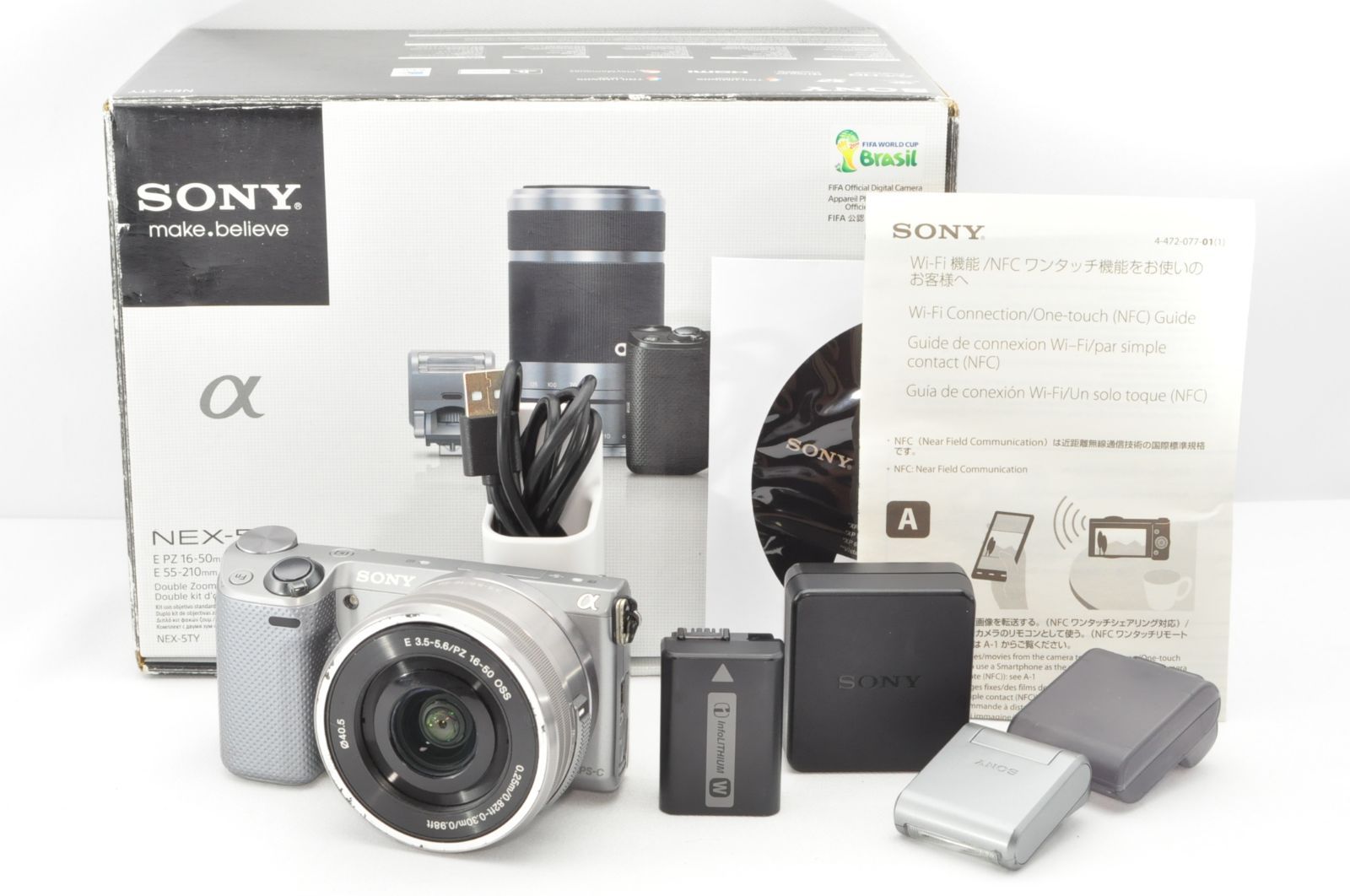 SONY ソニー NEX-5T パワーズームレンズキット シルバー NEX-5TL-S ミラーレス一眼カメラ☆元箱付き R2622 - メルカリ