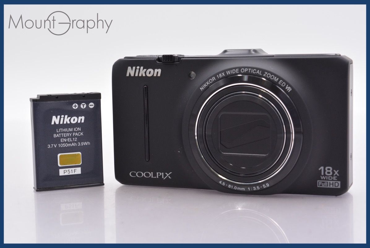 上 ニコン Nikon COOLPIX S9300 18x バッテリー付属 完動 同梱可 am665