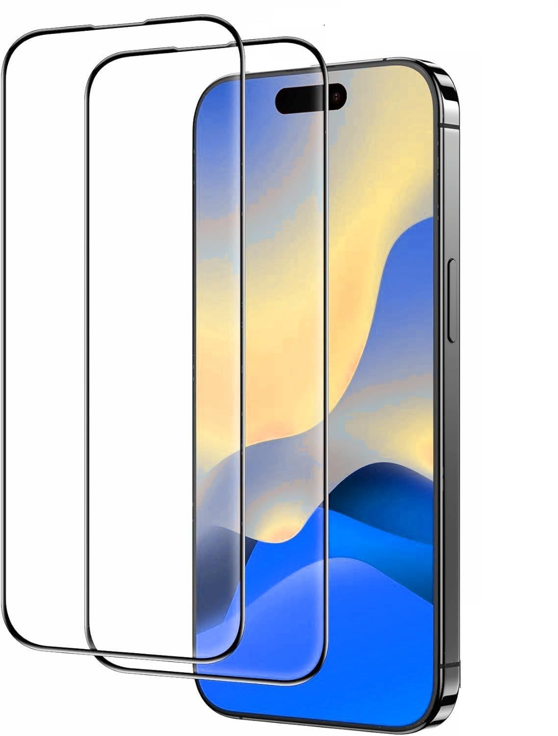 【2枚セット】対応 iPhone15 ガラスフィルム iPhone 15 用 強化ガラスフィルム フィルム 指紋認証対応 日本素材製 液晶保護フィルム 画面保護 ガラスカバー 極薄0.33mm 高透過率 耐指紋 撥油性 2.5D 