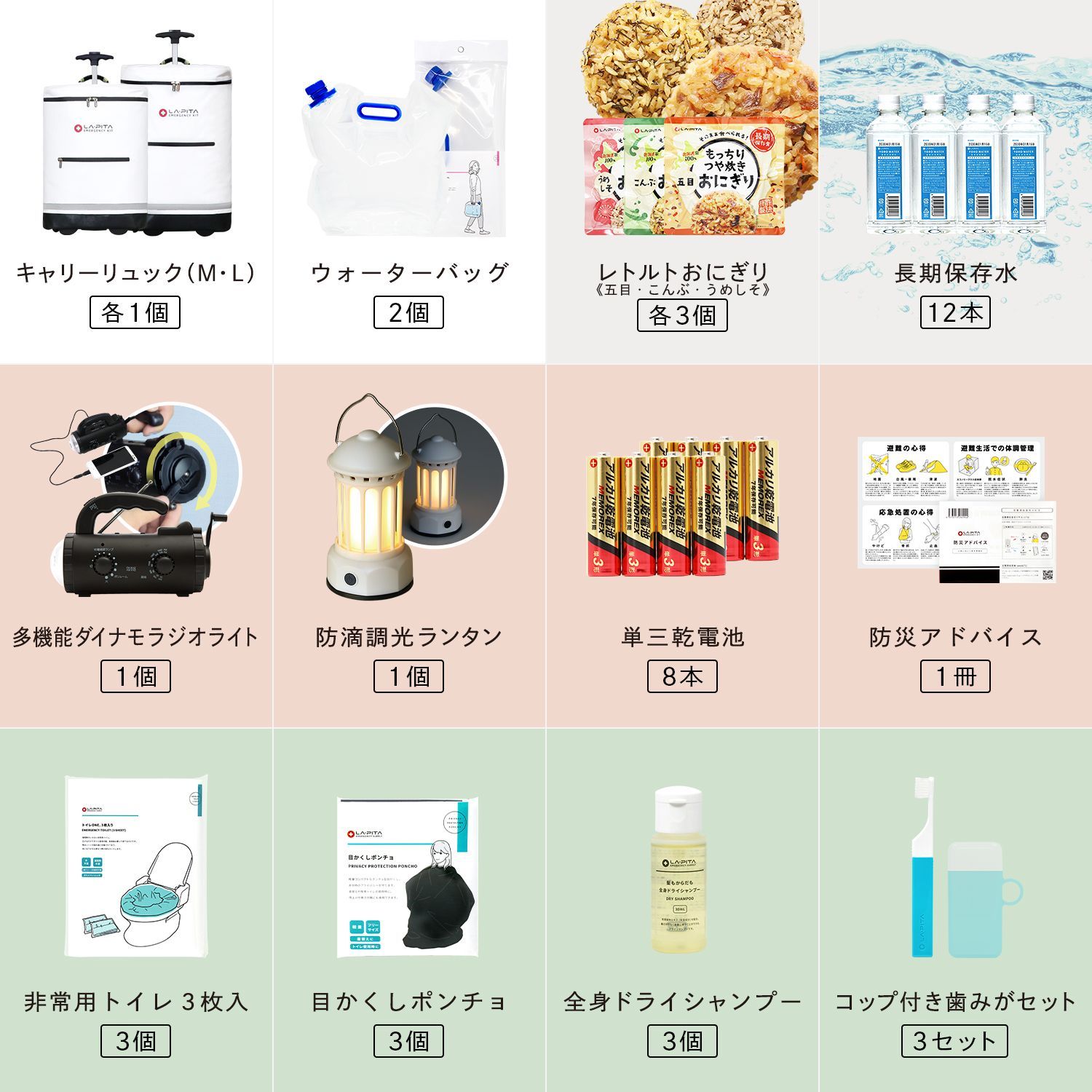 防災安全協会推奨リュック採用 ものすごい防災セット