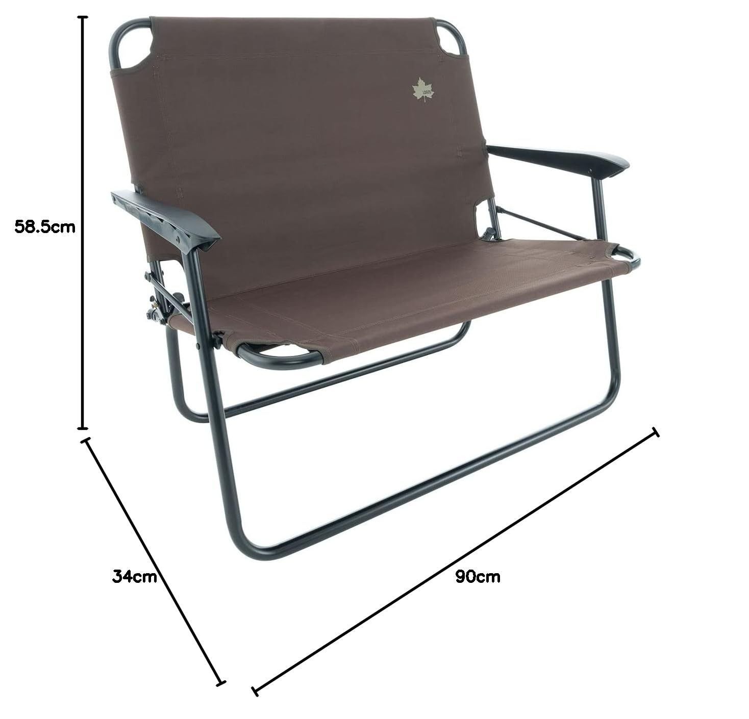 新着商品 ロゴス LOGOS アースアイアンローチェア for OYAKO 73311200 ブラウン 幅90×奥行58.5×高さ75cm