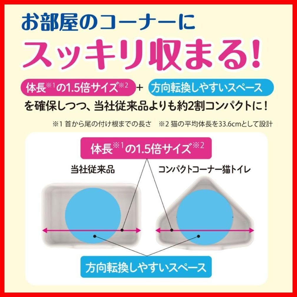 【大人気】セット 5.5L×2袋 無香料 子猫から コンパクトコーナー型猫トイレ＋ニオイをとる砂 成猫 ニオイをとる砂 猫トイレ シニア猫まで ライオン