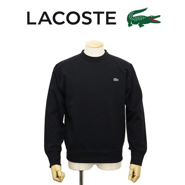 LACOSTE (ラコステ) SH100EL プレミアムコットン クルーネックスウェット 031ブラック LC264 5-L