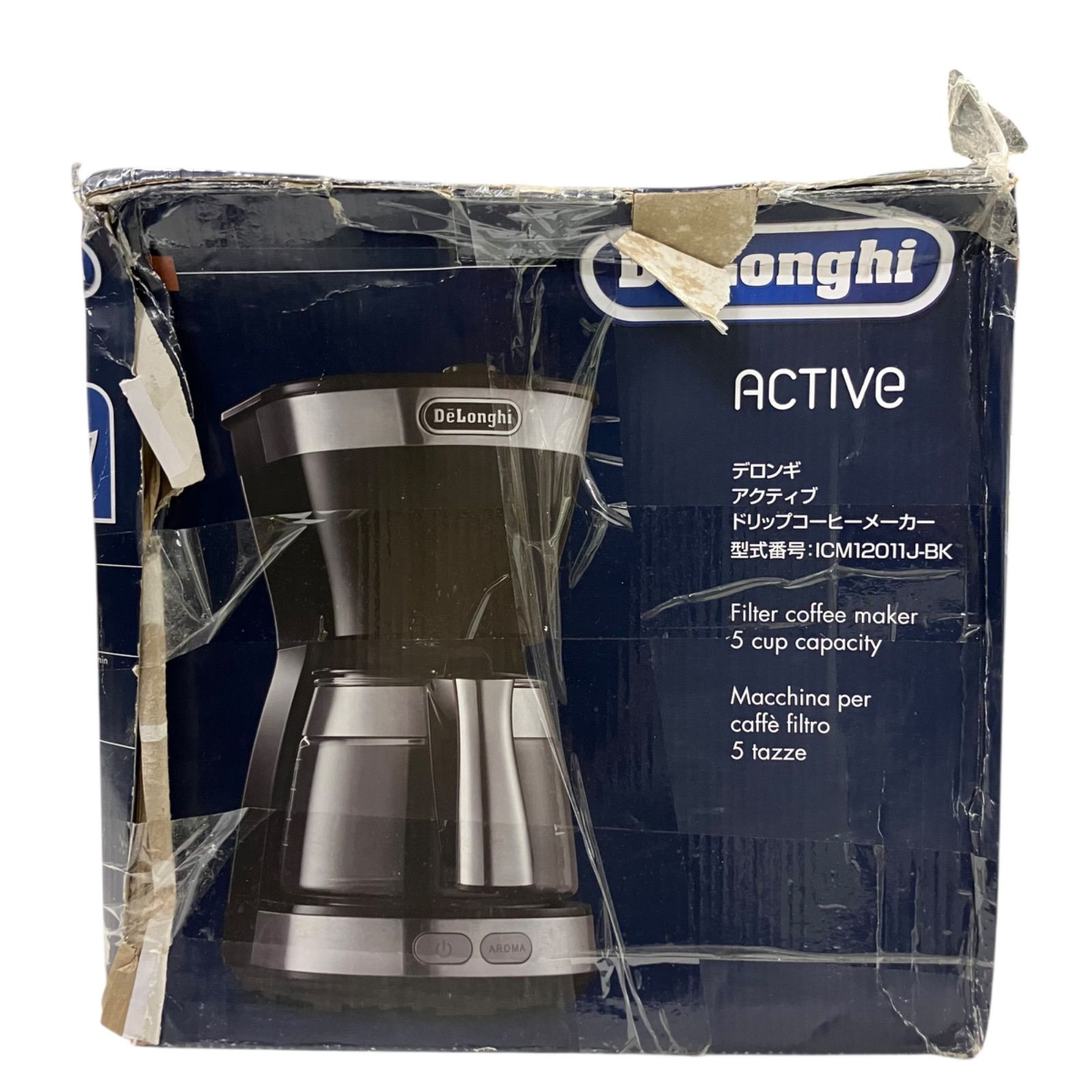 WJ44 DeLonghi デロンギ ドリップコーヒーメーカー アクティブ ICM12011J-BK