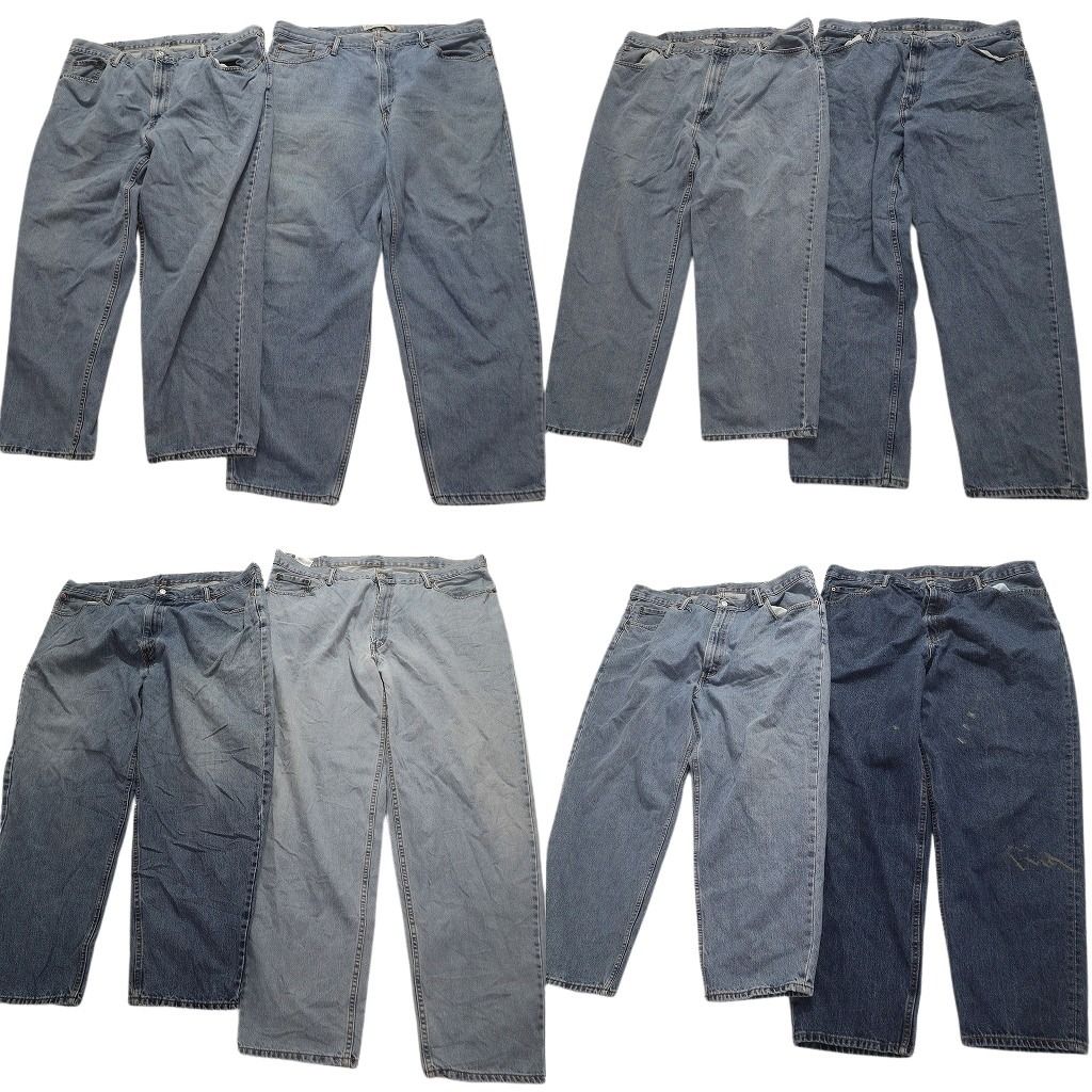 古着卸 まとめ売り リーバイス 560 デニム パンツ 8枚セット (メンズ 46 /44 /42 ) グランジ フェード ライトブルー 中古 古着 MY3252