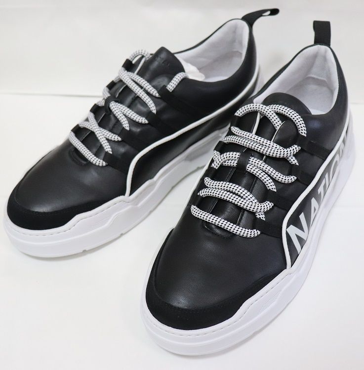 コスチューム ナショナル新品レザースニーカー43箱付きロゴ伊製74800円 コスチューム ナショナル新品レザースニーカー43箱付きロゴ伊製74800円