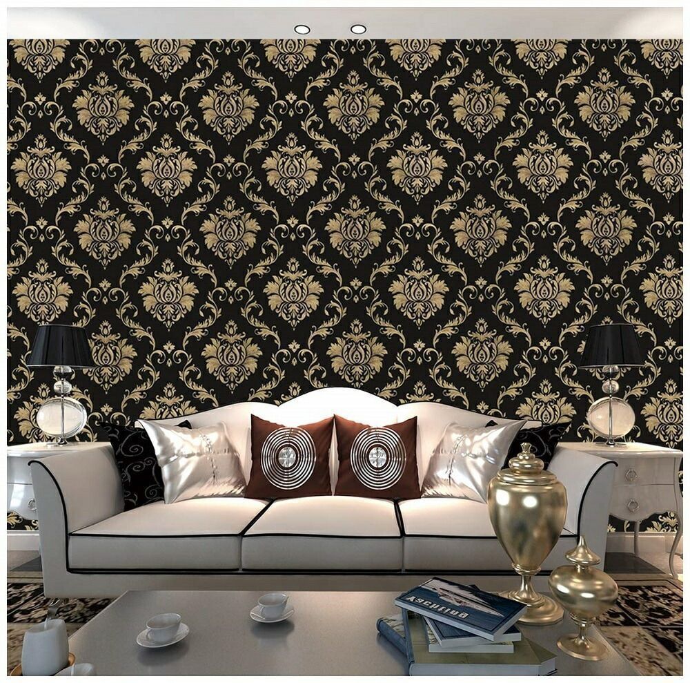 3ロールセット ダマスク柄 壁紙 シール壁紙 壁紙シート はがせる壁紙